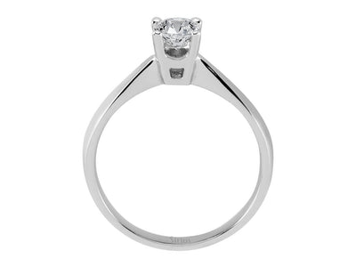 Eleganter Solitärring mit 0,41 Karat Labordiamant in 14K Weißgold