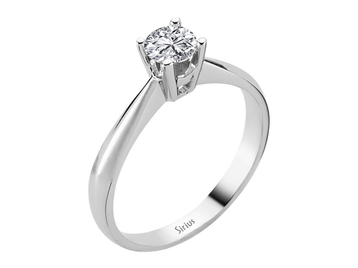 Solitaire Ring with a 0.41 ct Lab Grown Diamond in 14K White Gold – Stylish & Sustainable – High-Quality Jewelry by Rosy Lab Diamonds