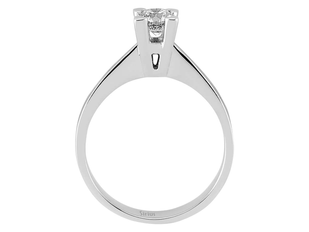 Klassischer Solitärring mit 0,39 Karat Labordiamant in 14K Weißgold