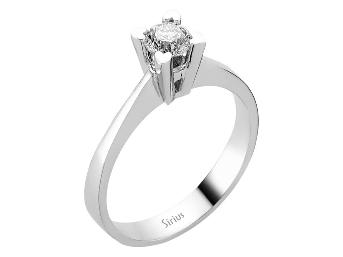 Ring mit Diamant & Labordiamanten in 14K Weißgold | Rosy – hochwertiger Schmuck von Rosy Lab Diamonds