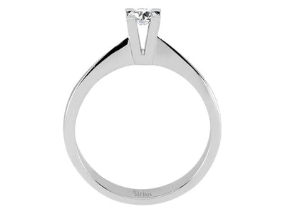 Minimalistischer Solitärring mit 0,16 Karat Labordiamant in 18K Weißgold