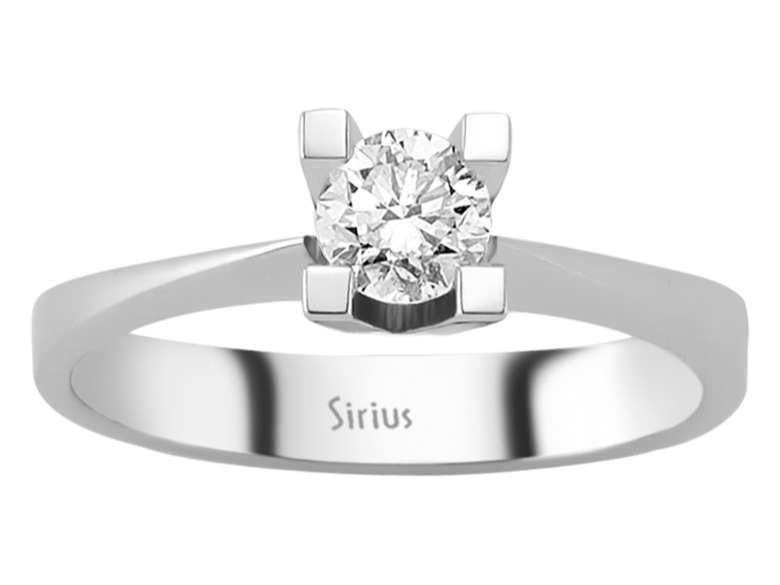 Eleganter Solitär-Diamantring mit 0,41 ct in 14K Weißgold