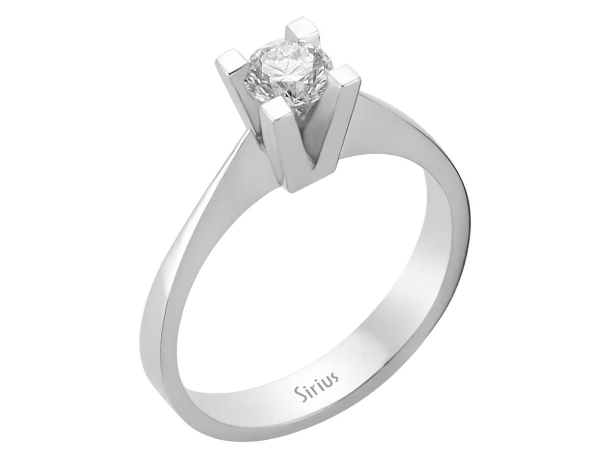 0,41 ct Tektaş Pırlanta Yüzük - 14K Beyaz Altın - 2,95 g - Rosy Lab Diamonds’tan yüksek kaliteli Mücevher