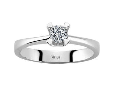 Feiner Solitärring mit 0,23 Karat Labordiamant in 14K Weißgold