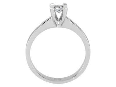 Feiner Solitärring mit 0,23 Karat Labordiamant in 14K Weißgold