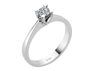 Feiner Solitärring mit 0,23 Karat Labordiamant in 14K Weißgold