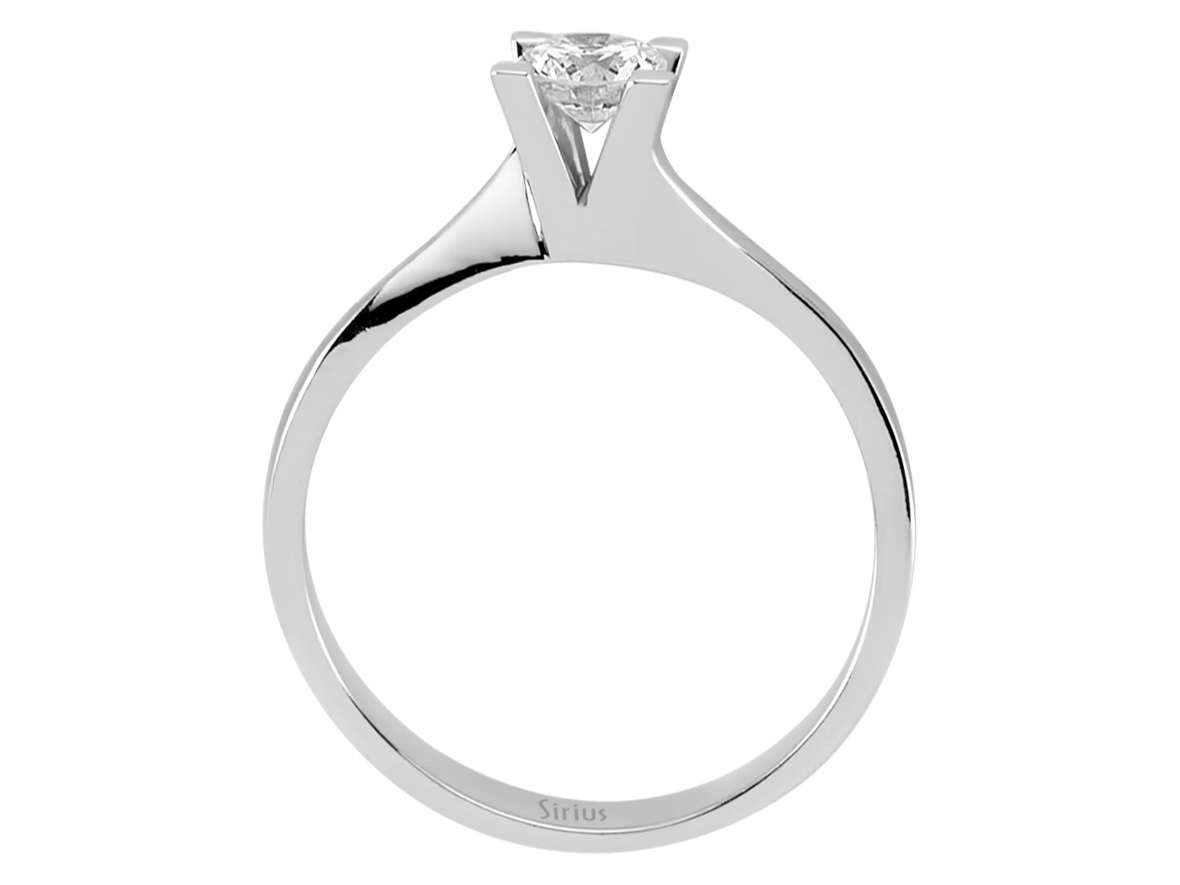 Bague solitaire avec diamant de laboratoire de 0,36 ct en Or Blanc 14 carats – Élégance classique – Bijoux haut de gamme de Rosy Lab Diamonds