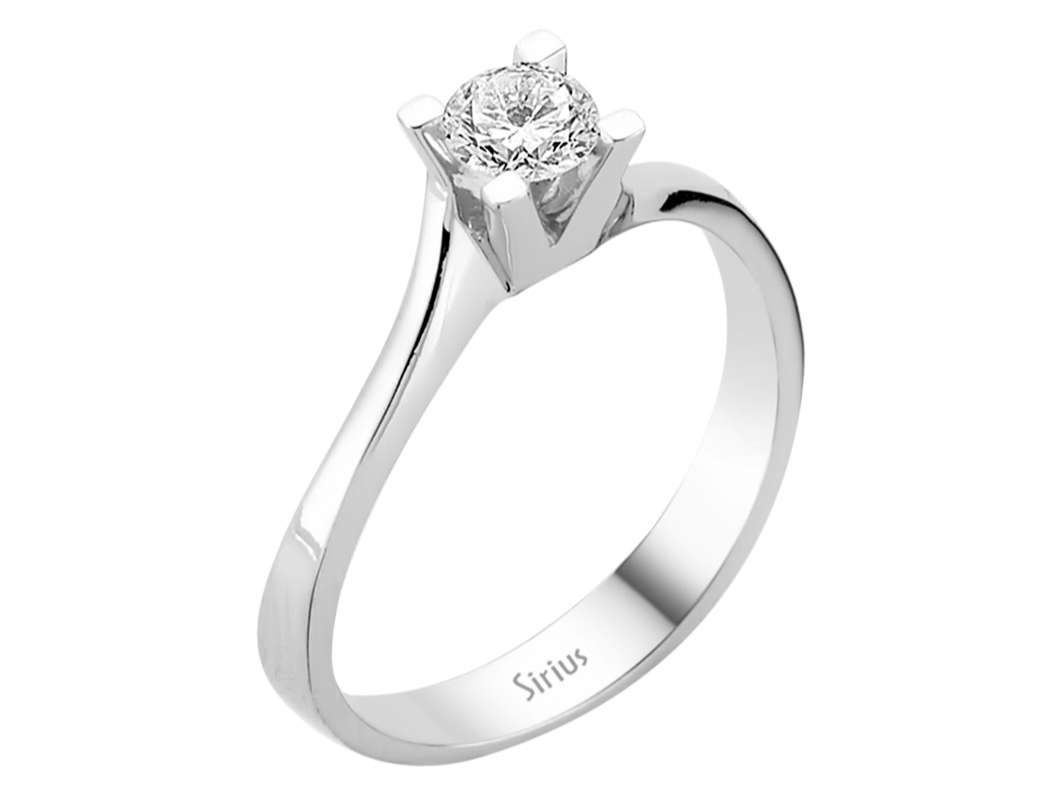Bague solitaire avec diamant de laboratoire de 0,36 ct en Or Blanc 14 carats – Élégance classique – Bijoux haut de gamme de Rosy Lab Diamonds