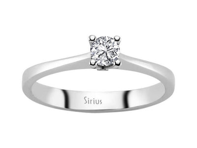 Feiner Solitärring mit 0,23 Karat Labordiamant in 18K Weißgold