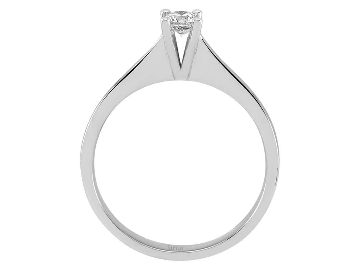 Feiner Solitärring mit 0,23 Karat Labordiamant in 18K Weißgold