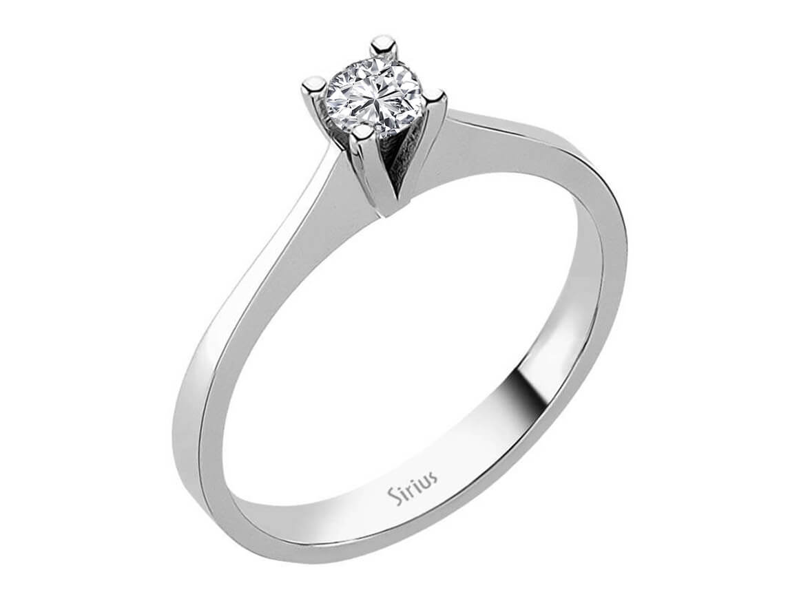Feiner Solitärring mit 0,23 Karat Labordiamant in 18K Weißgold