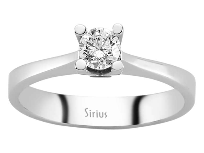 Eleganter Solitärring mit 0,41 Karat Labordiamant in 14K Weißgold