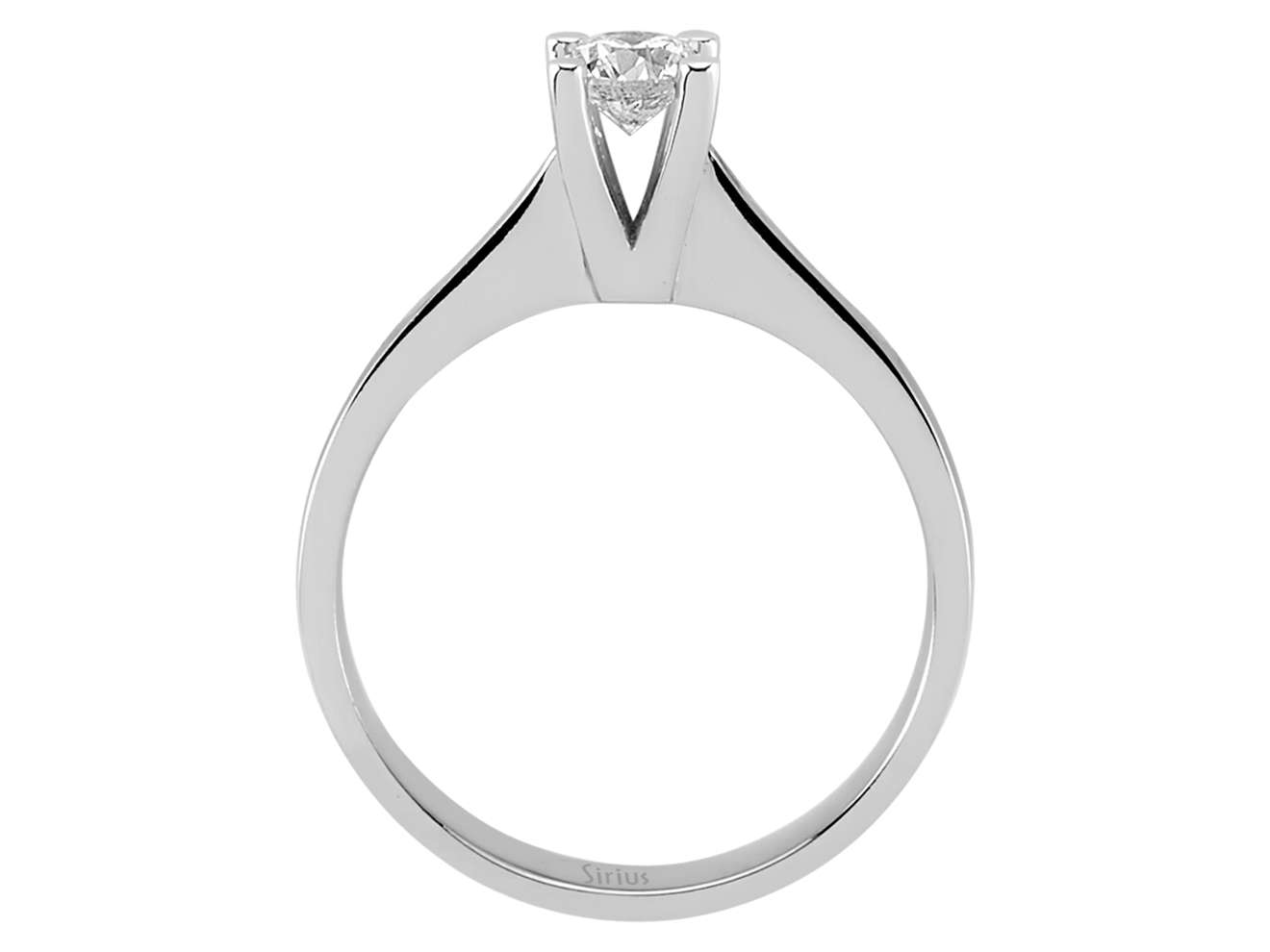 Eleganter Solitärring mit 0,41 Karat Labordiamant in 14K Weißgold