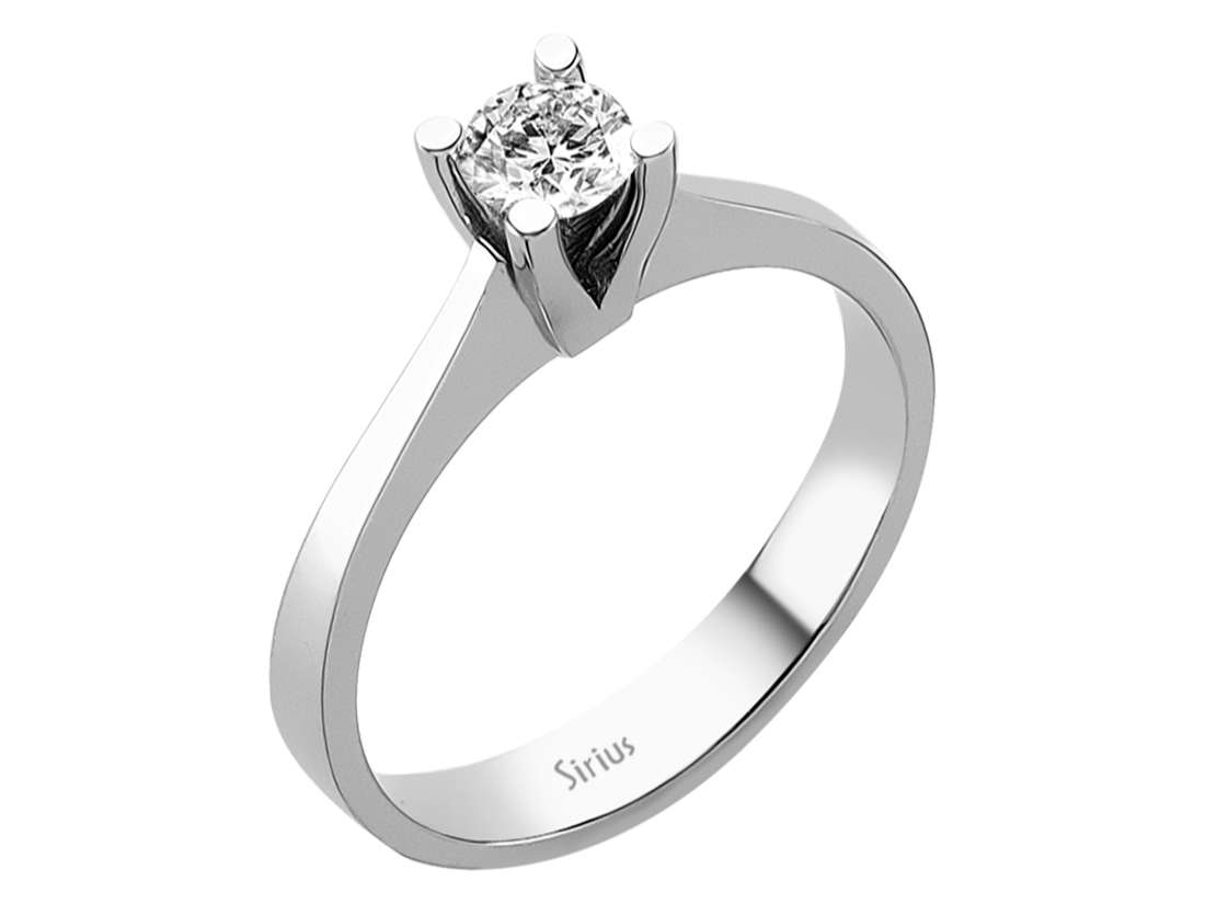 Eleganter Solitärring mit 0,41 Karat Labordiamant in 14K Weißgold