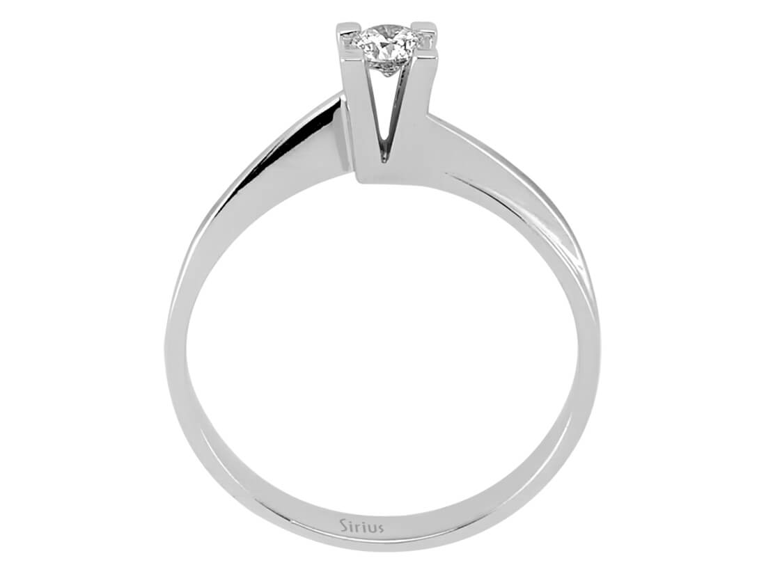 Zarter Solitärring aus 14K Weißgold mit 0,15 ct Labordiamant