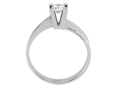 Moderner Solitärring aus 18K Weißgold mit 0,29 ct Labordiamant