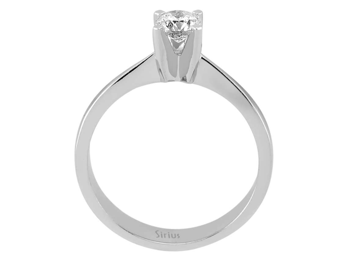 Solitärring aus 14K Weißgold mit 0,41 ct Labordiamant