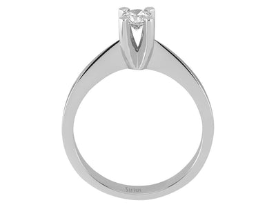 Eleganter Solitärring aus 14K Weißgold mit 0,30 ct Labordiamant