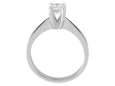 Solitärring aus 14K Weißgold mit 0,44 ct Labordiamant