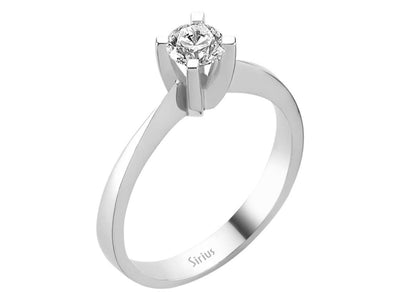 Solitärring aus 14K Weißgold mit 0,44 ct Labordiamant