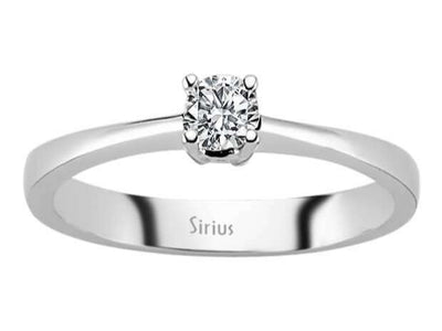 Zarter Solitärring aus 18K Weißgold mit 0,19 ct Labordiamant