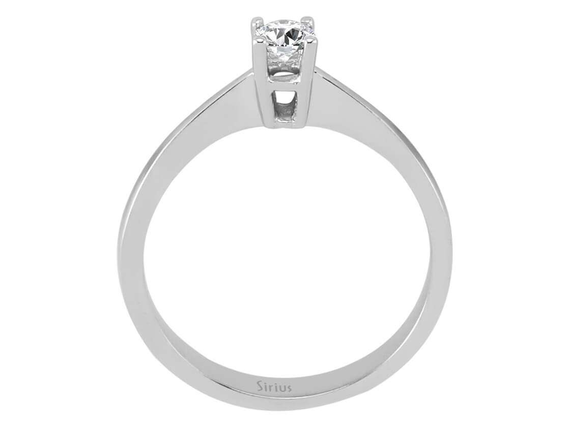 Zarter Solitärring aus 18K Weißgold mit 0,19 ct Labordiamant