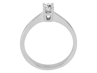 Zarter Solitärring aus 18K Weißgold mit 0,19 ct Labordiamant