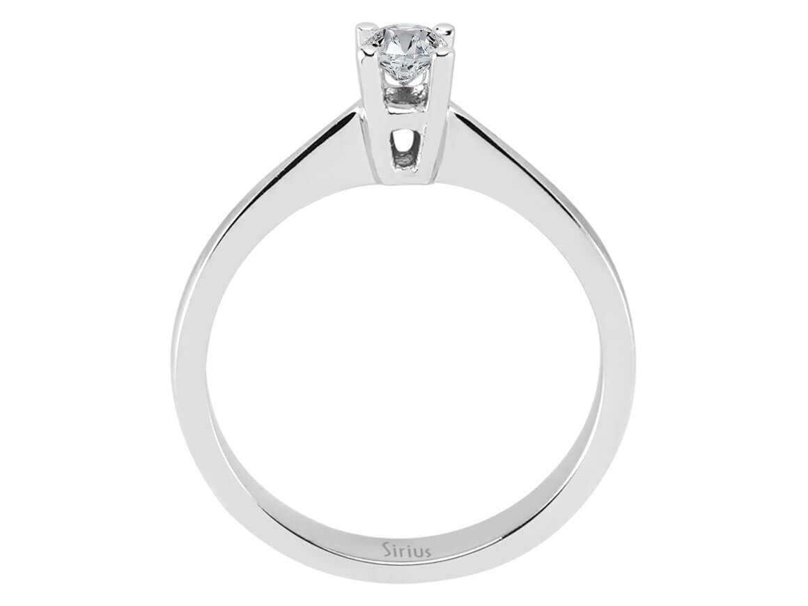 Solitärring aus 18K Weißgold mit 0,24 ct Labordiamant