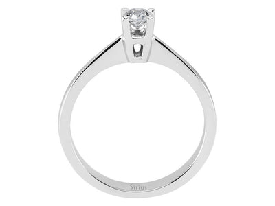Solitärring aus 18K Weißgold mit 0,24 ct Labordiamant