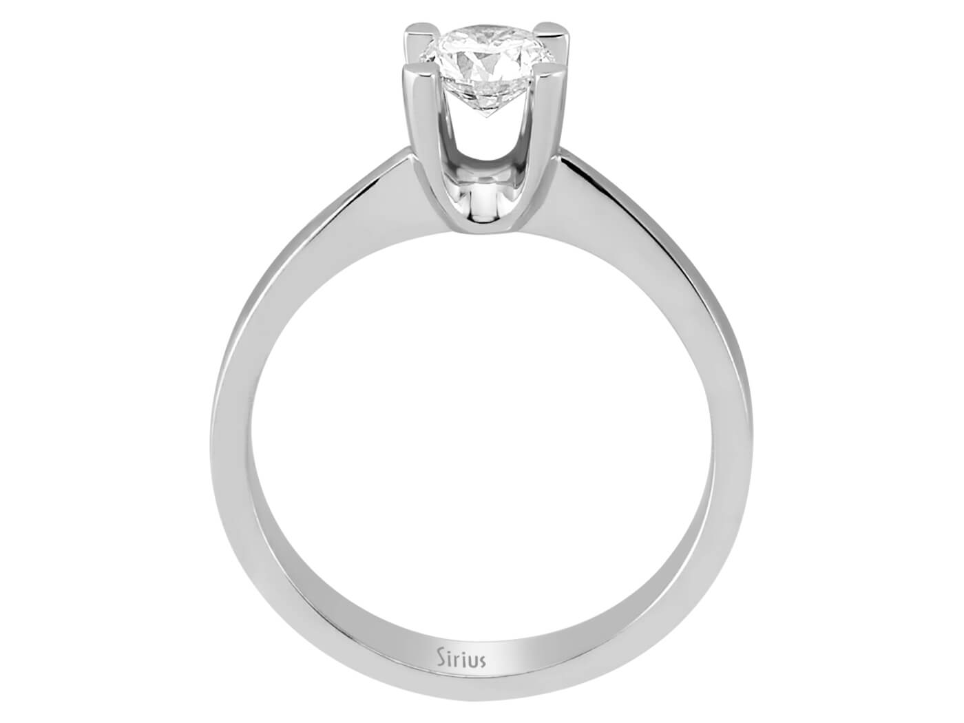 Solitärring aus 14K Weißgold mit 0,50 ct Labordiamant