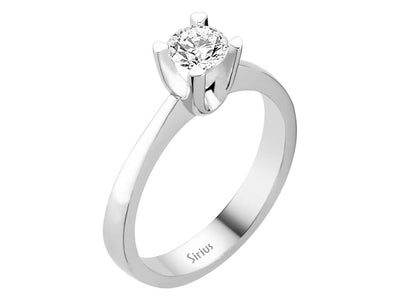 Zeitloser Solitärring aus 14K Weißgold mit 0,24 ct Labordiamant