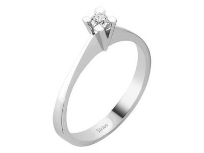 Klassischer Solitärring aus 14K Weißgold mit 0,58 ct Labordiamant
