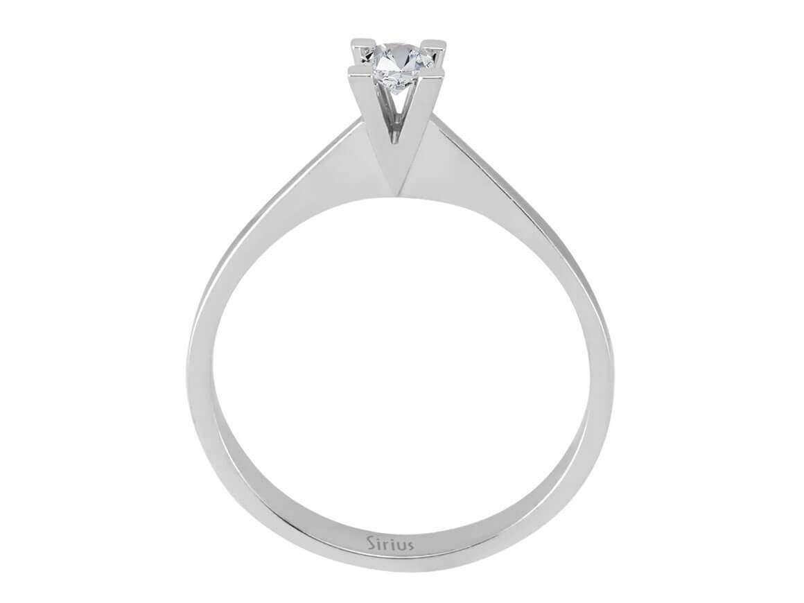 Minimalistischer Solitärring aus 18K Weißgold mit 0,15 ct Labordiamant