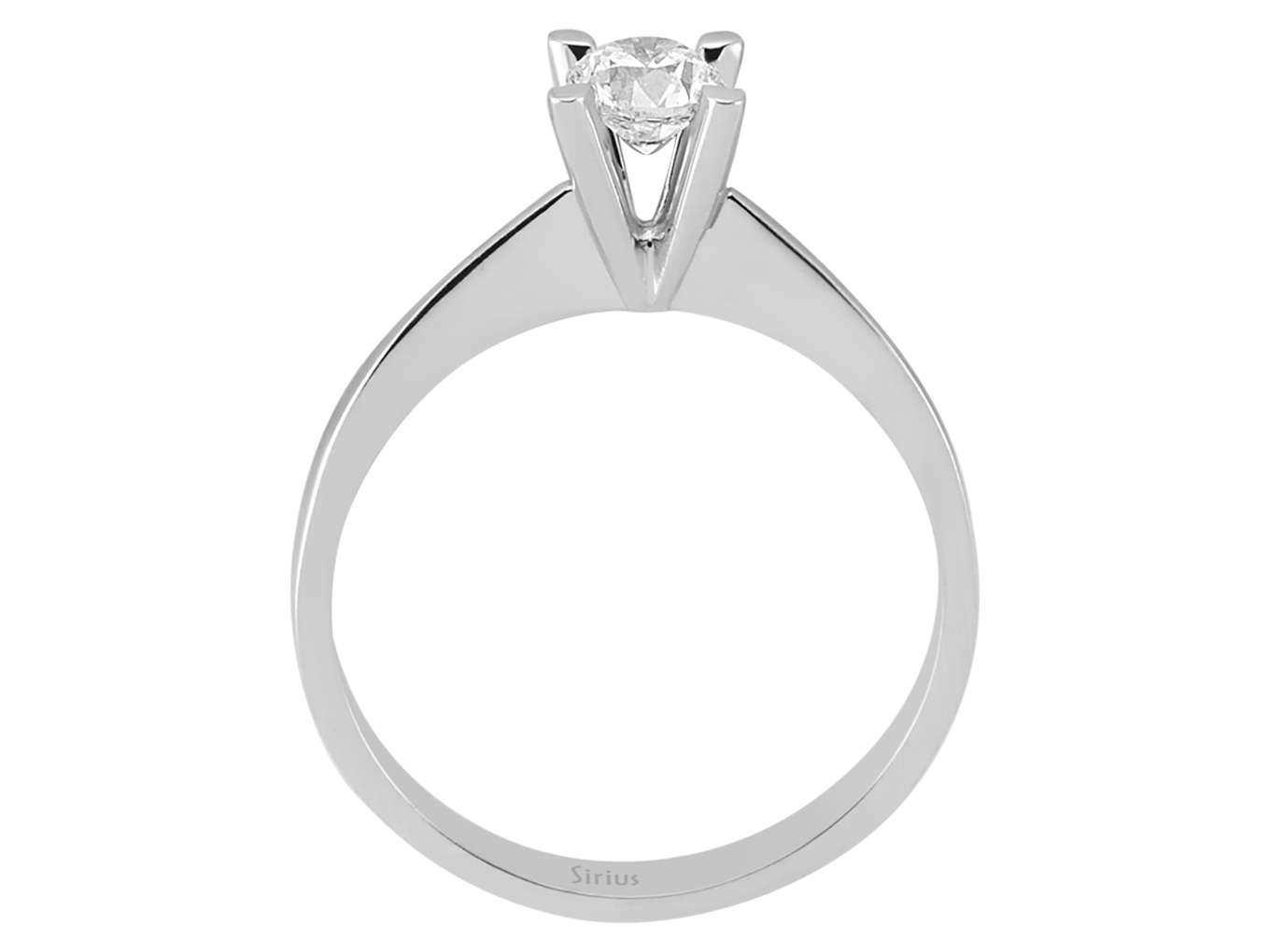 Solitärring aus 14K Weißgold mit 0,39 ct Labordiamant