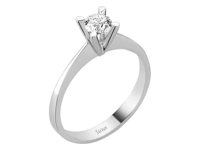 Solitärring aus 14K Weißgold mit 0,39 ct Labordiamant