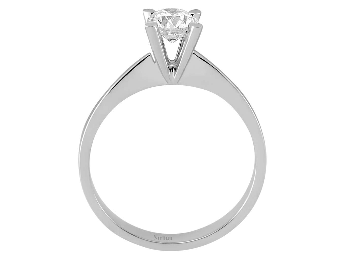 Solitärring aus 18K Weißgold mit 0,53 ct Labordiamant