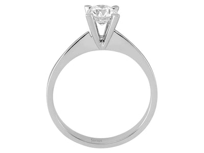 Solitärring aus 18K Weißgold mit 0,53 ct Labordiamant