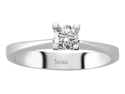 Solitärring aus 14K Weißgold mit 0,31 ct Labordiamant