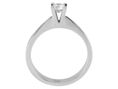 Solitärring aus 14K Weißgold mit 0,31 ct Labordiamant