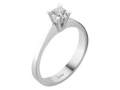 Solitärring aus 14K Weißgold mit 0,31 ct Labordiamant