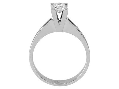 Solitärring aus 14K Weißgold mit 0,40 ct Labordiamant