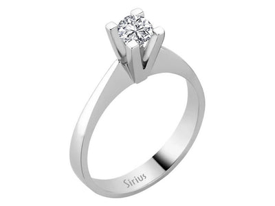 Solitärring aus 14K Weißgold mit 0,40 ct Labordiamant