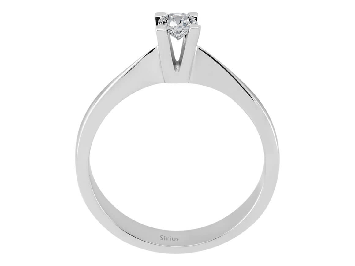 Bague solitaire avec diamant de laboratoire de 0,23 ct en Or Blanc 18 carats – Simple et élégante – Bijoux haut de gamme de Rosy Lab Diamonds