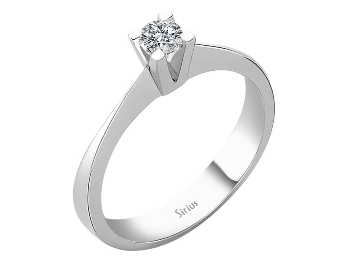 Bague solitaire avec diamant de laboratoire de 0,23 ct en Or Blanc 18 carats – Simple & Élégante – Bijoux haut de gamme de Rosy Lab Diamonds