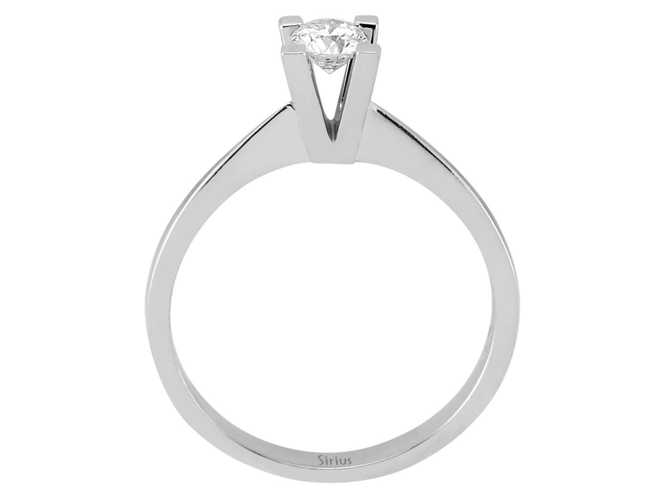 Moderner Solitärring aus 18K Weißgold mit 0,26 ct Labordiamant