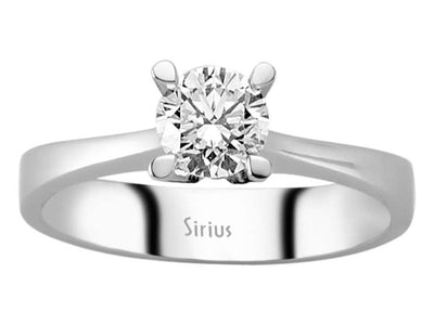 Solitärring aus 14K Weißgold mit 0,75 ct Labordiamant