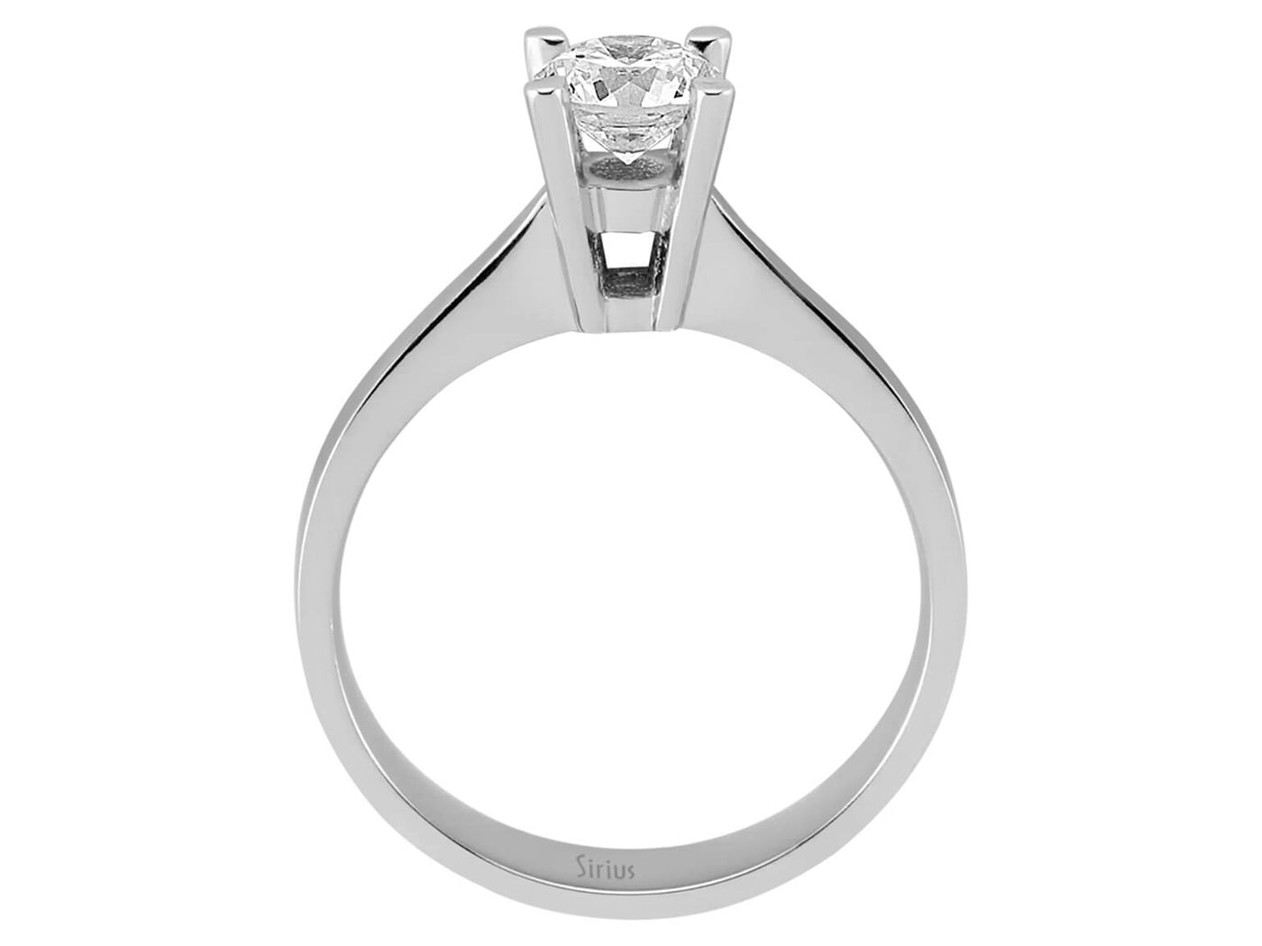 Solitärring aus 14K Weißgold mit 0,75 ct Labordiamant