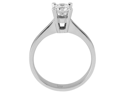 Solitärring aus 14K Weißgold mit 0,75 ct Labordiamant