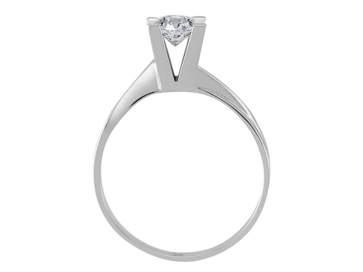 Stilvoller Solitär-Diamantring mit 0,53 ct in 14K Weißgold