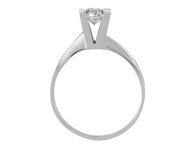 Stilvoller Solitär-Diamantring mit 0,53 ct in 14K Weißgold